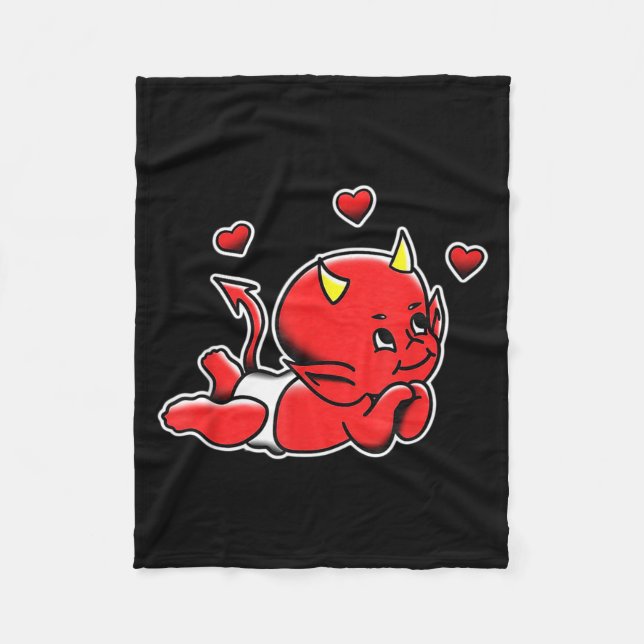 Couverture Polaire Urban Empyre Kewe Baby Cud Devil Demon Love , Smal (Devant)