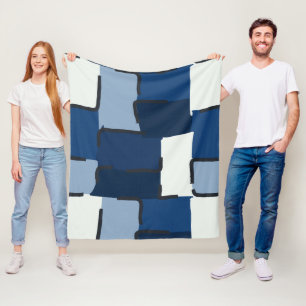 Couverture Polaire Urban Geo   Cobalt Coo    Motif Héros