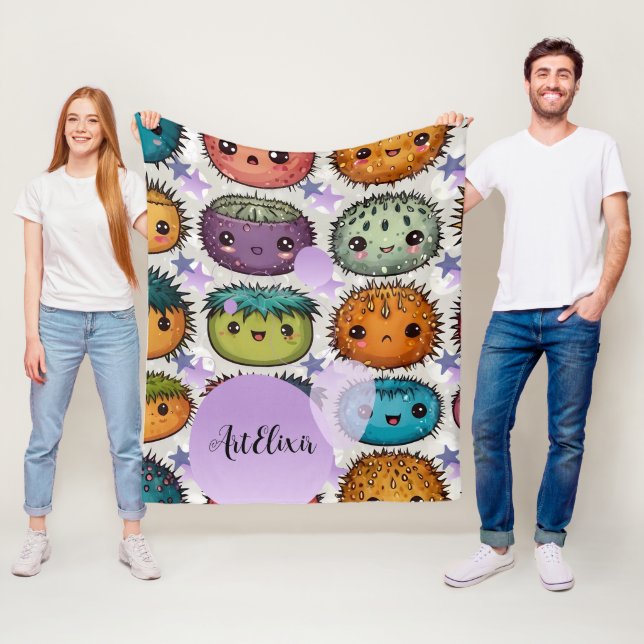 Couverture Polaire Urchin avec étoiles Imprimer (En situation)