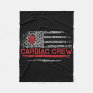 Couverture Polaire Us American Flag Cardiac Crew Cardiology Nurse Car