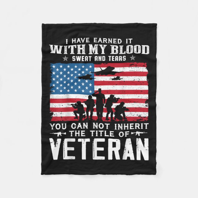 Couverture Polaire Us Army Veteran You Can Not Inherit The Title Of V (Devant)