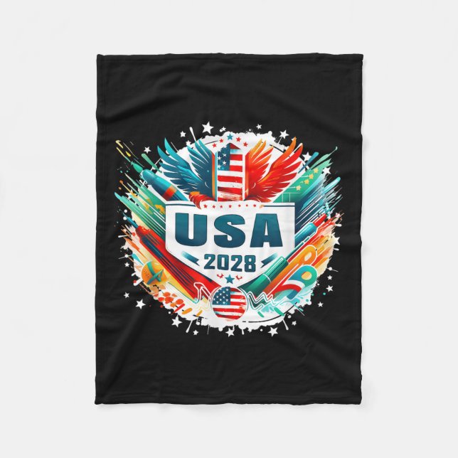 Couverture Polaire Usa 2028 Go United States Srt Usa Team 2028 Usa  (Devant)