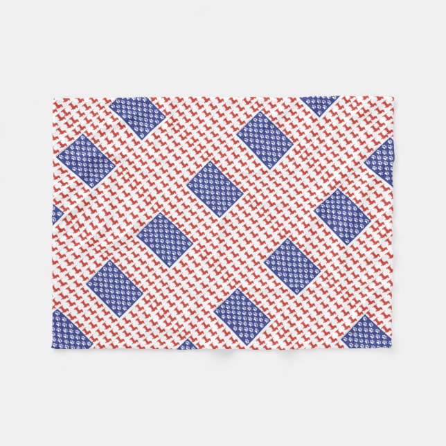 Couverture Polaire USA Dachshund (Devant (Horizontal))