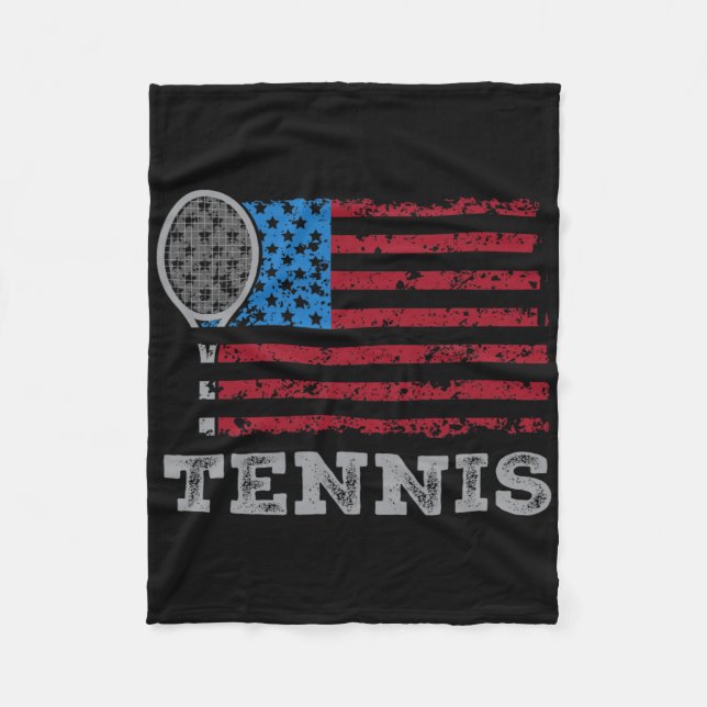 Couverture Polaire Usa Flag Tennis Mens Womens Us Tennis Lover Team S (Devant)