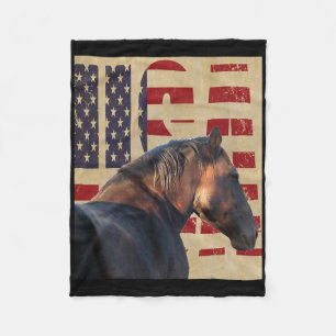 Couverture Polaire Usa Horse Western Wear Horseback équitation