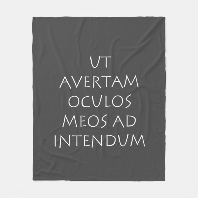 Couverture Polaire Ut avertam oculos meds ad intendum (Devant)