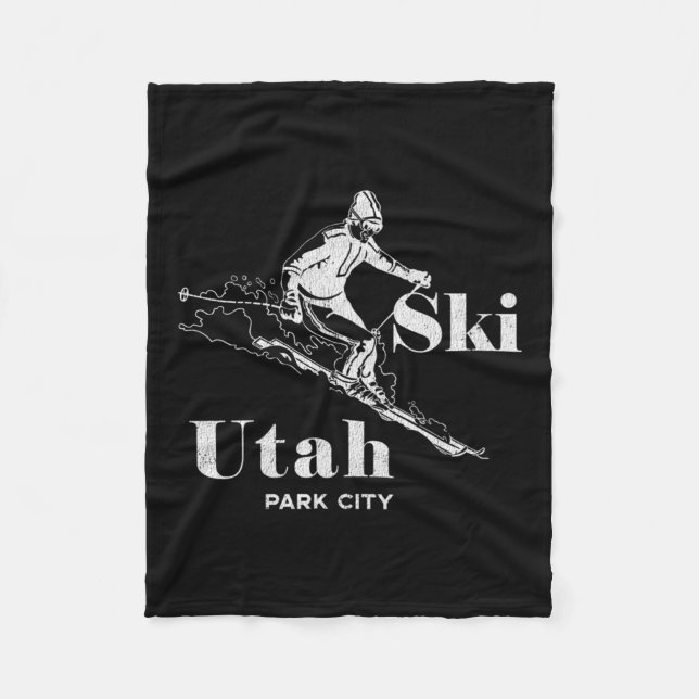 Couverture Polaire Utah Skiing Park City Long Sleeve Ski Tee (Devant)