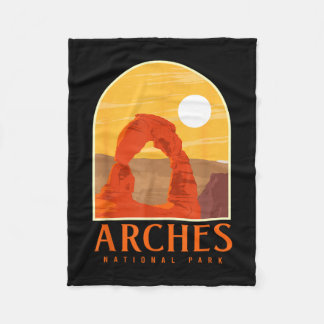 Couverture Polaire Utah vintage rétro randonnée camping arches nation