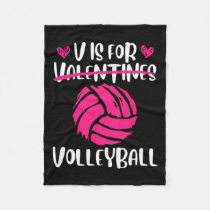 Couverture Polaire V est pour volleyball Valentine Love Valentine39s 