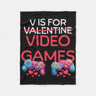Couverture Polaire V Is For Video Games Funny Valentines Day Gamer Me