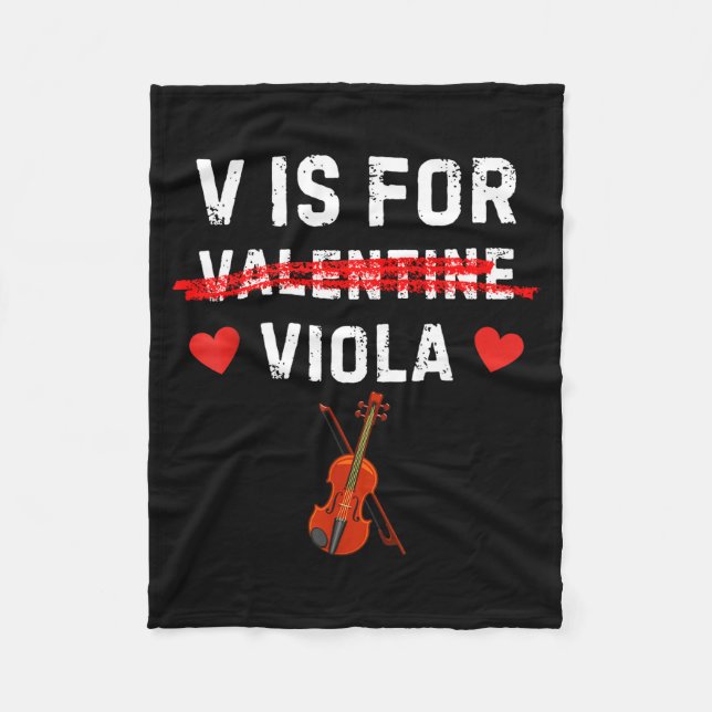 Couverture Polaire V Is For Viola Funny Violist Music Valentine  (Devant)