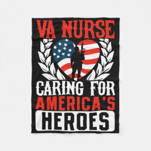 Couverture Polaire Va Nurse Americas Heros Merica Us Flag Patriot Vet