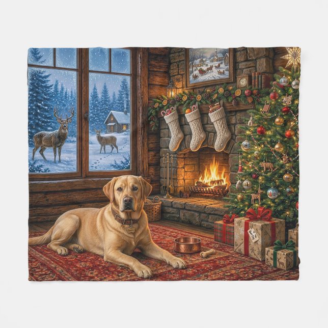 Couverture Polaire Vacances Country Labrador Retriever  (Devant (Horizontal))