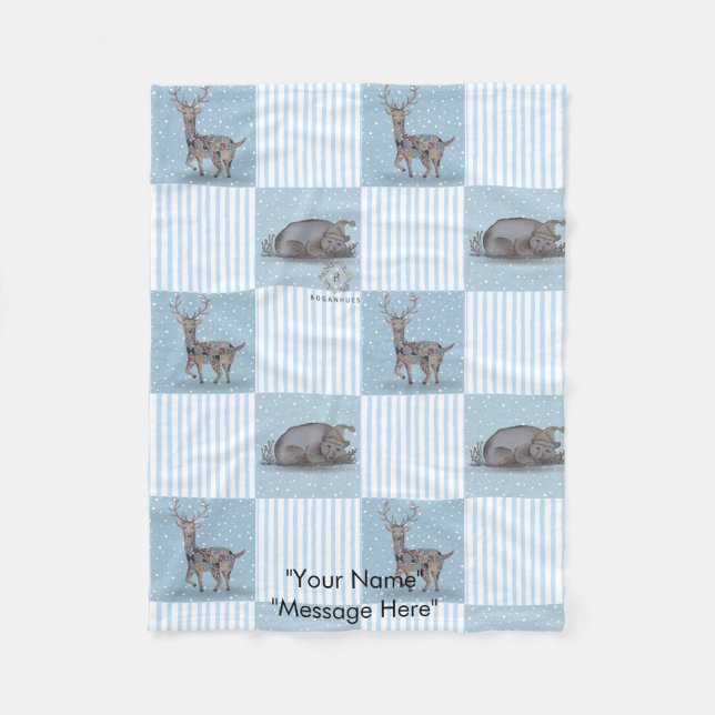 Couverture Polaire Vacances d'hiver Thème Baby Blanket (Devant)