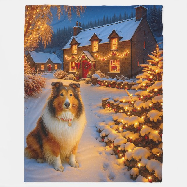 Couverture Polaire Vacances du Shetland Sheepdog  (Devant)