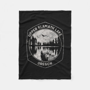 Couverture Polaire Vacances vintage en plein air Upper Klamath Lake O