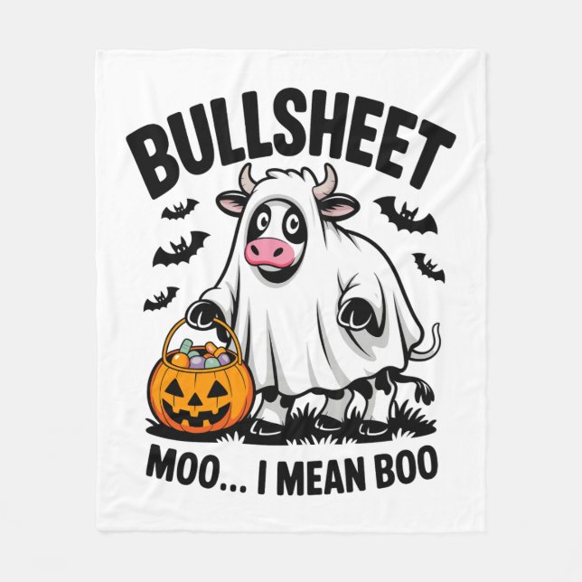 Couverture Polaire vache halloween (Devant)