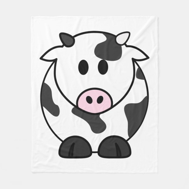 Couverture Polaire Vache laitière mignonne (Devant)
