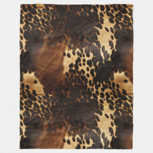 Couverture Polaire Vache noire Brown d'or du sud-ouest