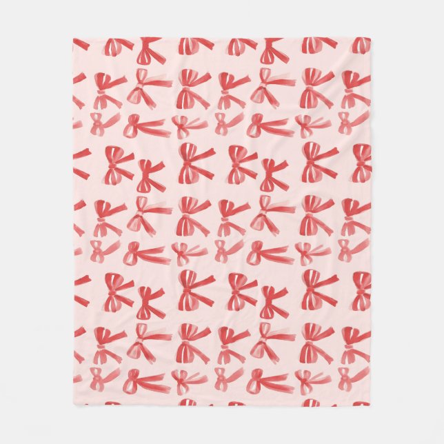 Couverture Polaire Vaches filles rouges et roses (Devant)