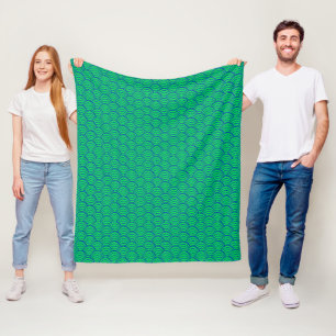 Couverture Polaire Vagues bleues
