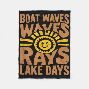 Couverture Polaire Vagues de bateau Rayons de soleil Jours de lac Drô