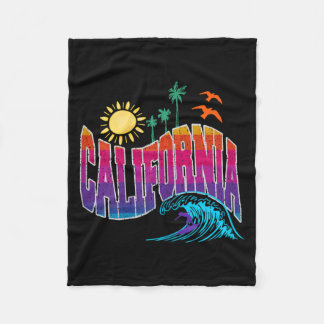 Couverture Polaire Vagues de la plage californienne