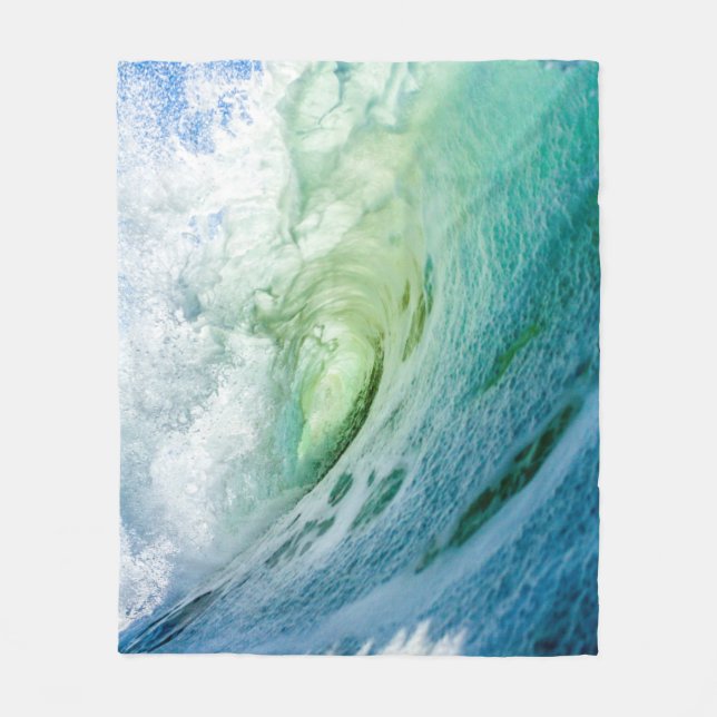 Couverture Polaire Vagues de mer colorées (Devant)