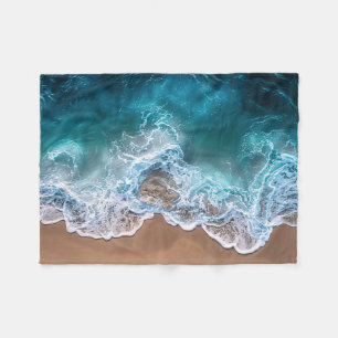 Couverture Polaire Vagues de rivage de plage