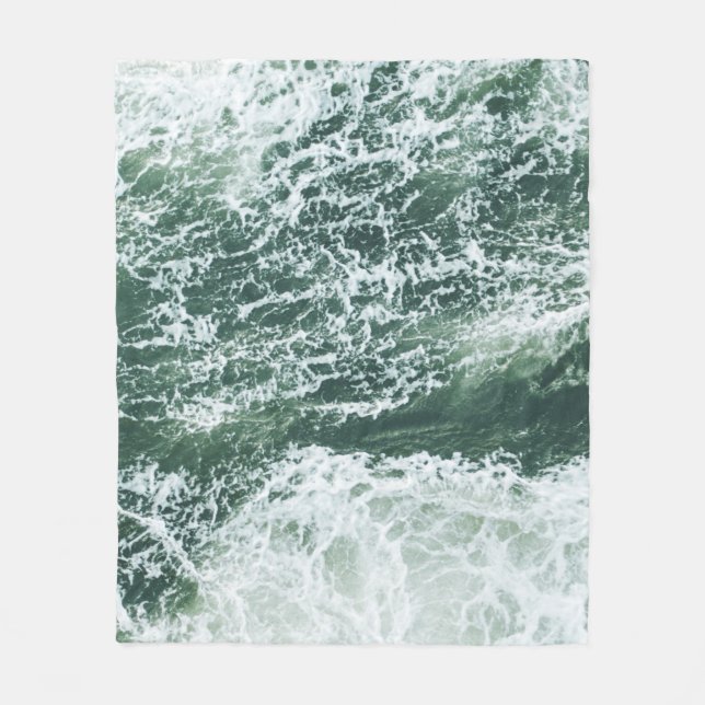 COUVERTURE POLAIRE VAGUES OCÉANES (Devant)