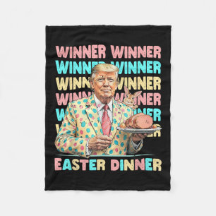 Couverture Polaire Vainqueur Dîner de Pâques Jours Trump Lapin Rabbit