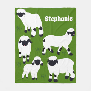 Couverture Polaire Valais Blaccusé Moutons Personnalisés Agriculteu