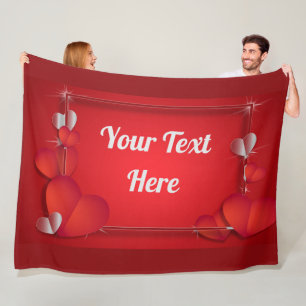 Couverture Polaire VALENTINE (ajoutez votre texte)