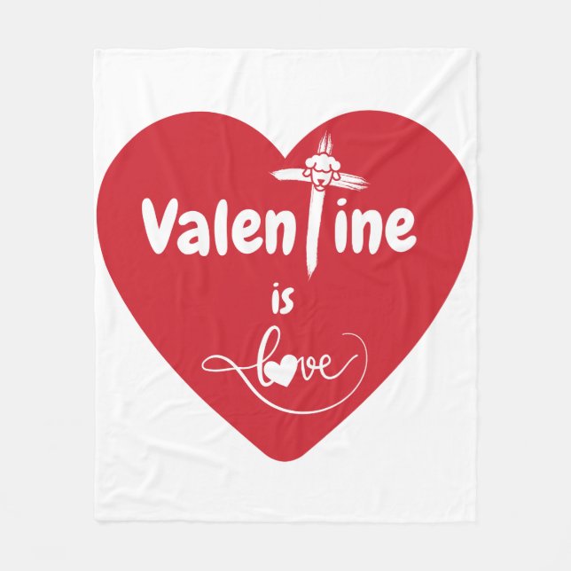 Couverture Polaire Valentine est Love Fleece (Devant)