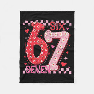 Couverture Polaire Valentine Funny Six Seven 6 7 Meme Slang Men Women