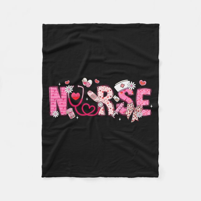 Couverture Polaire Valentine Nicu Icu Er Rn Nurse Scrub Top Women Gir (Devant)