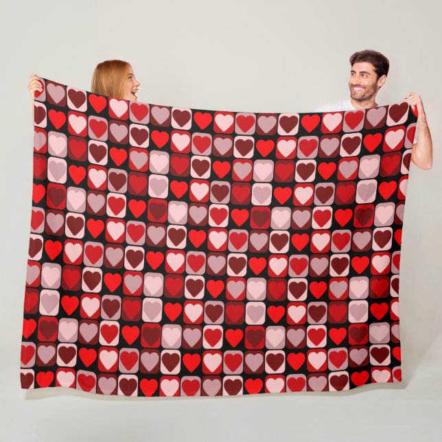 Couverture Polaire Valentine Patchwork (En situation)