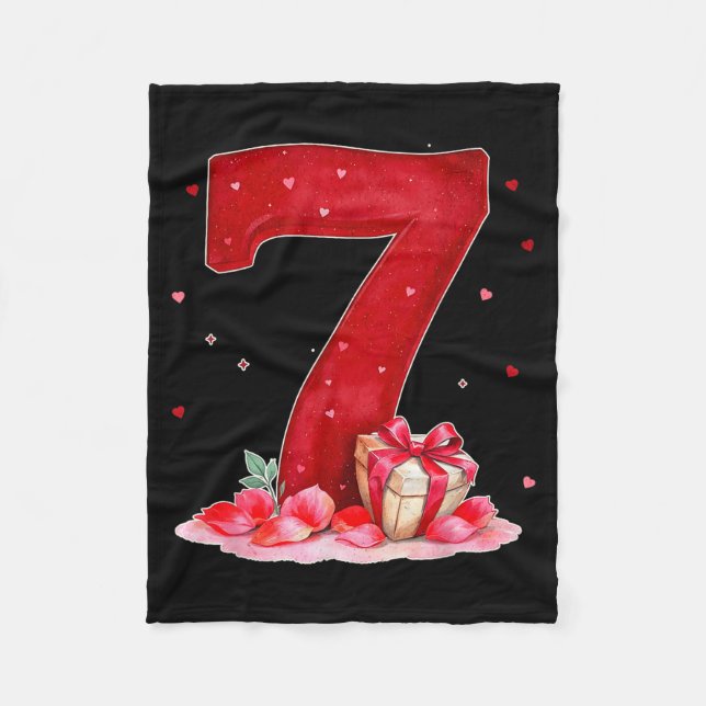 Couverture Polaire Valentine’s Day 67 Filled With Heart Funny Six Sev (Devant)