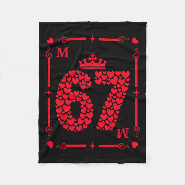 Couverture Polaire Valentine’s Day 67 Filled With Hearts Card Six Sev (Devant)