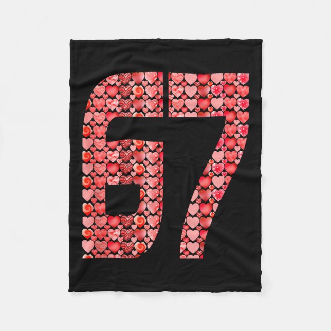 Couverture Polaire Valentine’s Day 67 Meme Filled With Hearts Funny S (Devant)