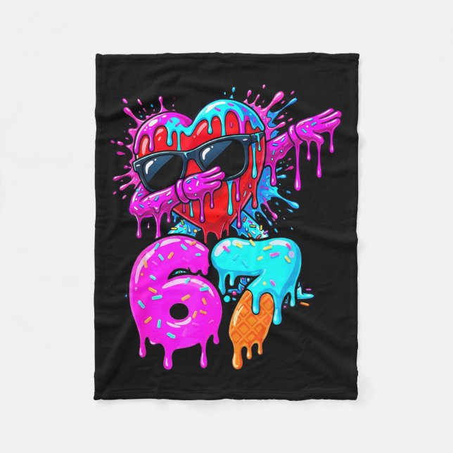 Couverture Polaire Valentine’s Day 67 Six Seven 6 7 Valentine Dabbing (Devant)