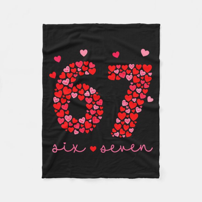 Couverture Polaire Valentine’s Day 6-7 Meme Six Seven 6 7 Valentine H (Devant)
