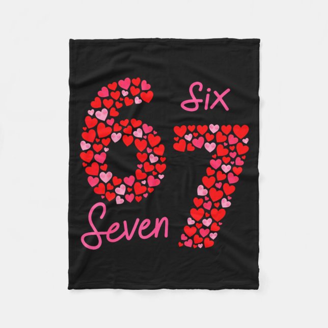 Couverture Polaire Valentine’s Day 6-7 Meme Six Seven 6 7 Valentine H (Devant)