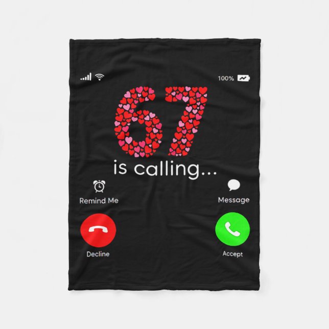 Couverture Polaire Valentine’s Day 6-7 Meme Six Seven 6 7 Valentine H (Devant)