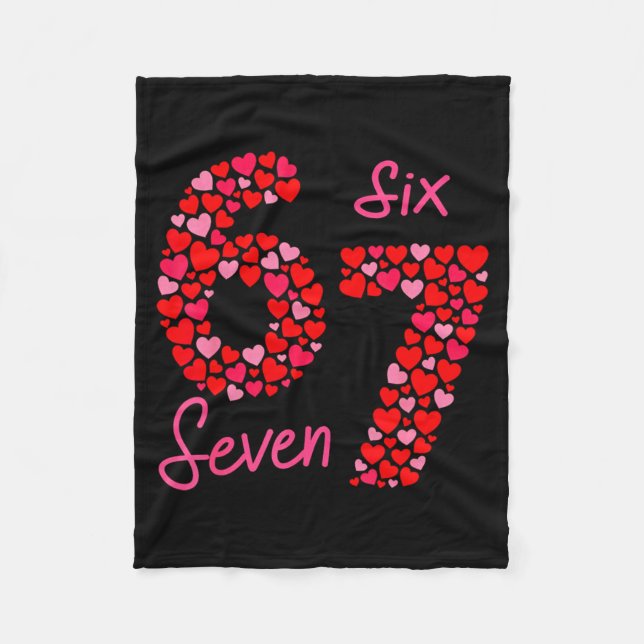 Couverture Polaire Valentine’s Day 6-7 Meme Six Seven 6 7 Valentine H (Devant)