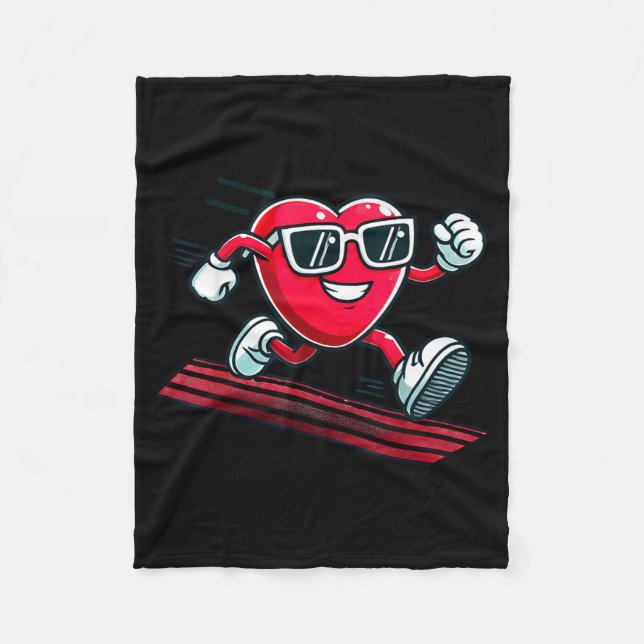 Couverture Polaire Valentine’s Day Love Heart Runner Track Running  (Devant)