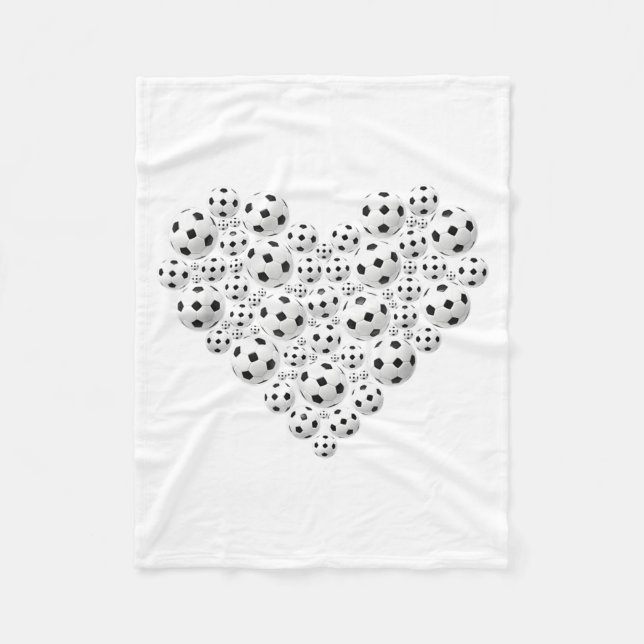 Couverture Polaire Valentine Soccer Heart Drip Srt Love Valentines Da (Devant)
