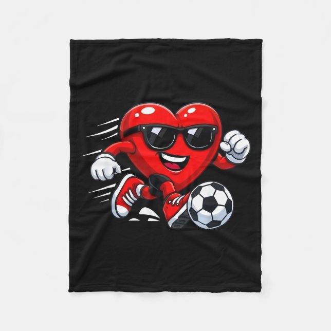 Couverture Polaire Valentine Soccer Heart Drip Srt Love Valentines Da (Devant)