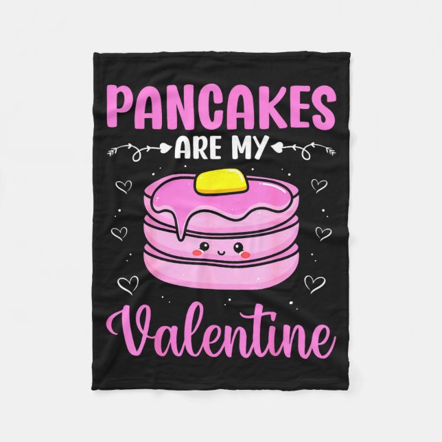 Couverture Polaire Valentine's Day Couple - Pancakes Are My Valentine (Devant)