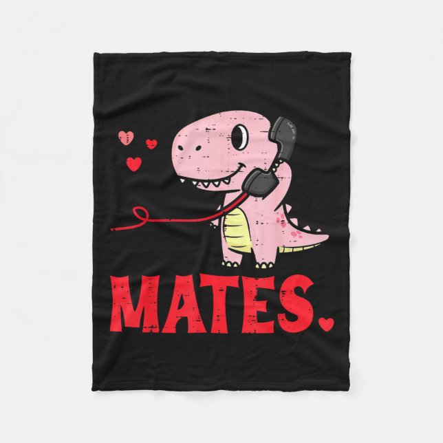 Couverture Polaire Valentines Day Matching Soulmates Mates Dino Coupl (Devant)